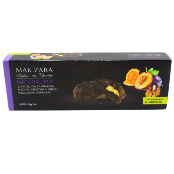 Natural mix šljiva,orah i med sa cimetom 200g Mak Zara